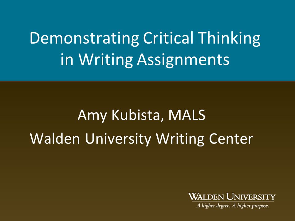 How to demonstrate critical thinking in writing